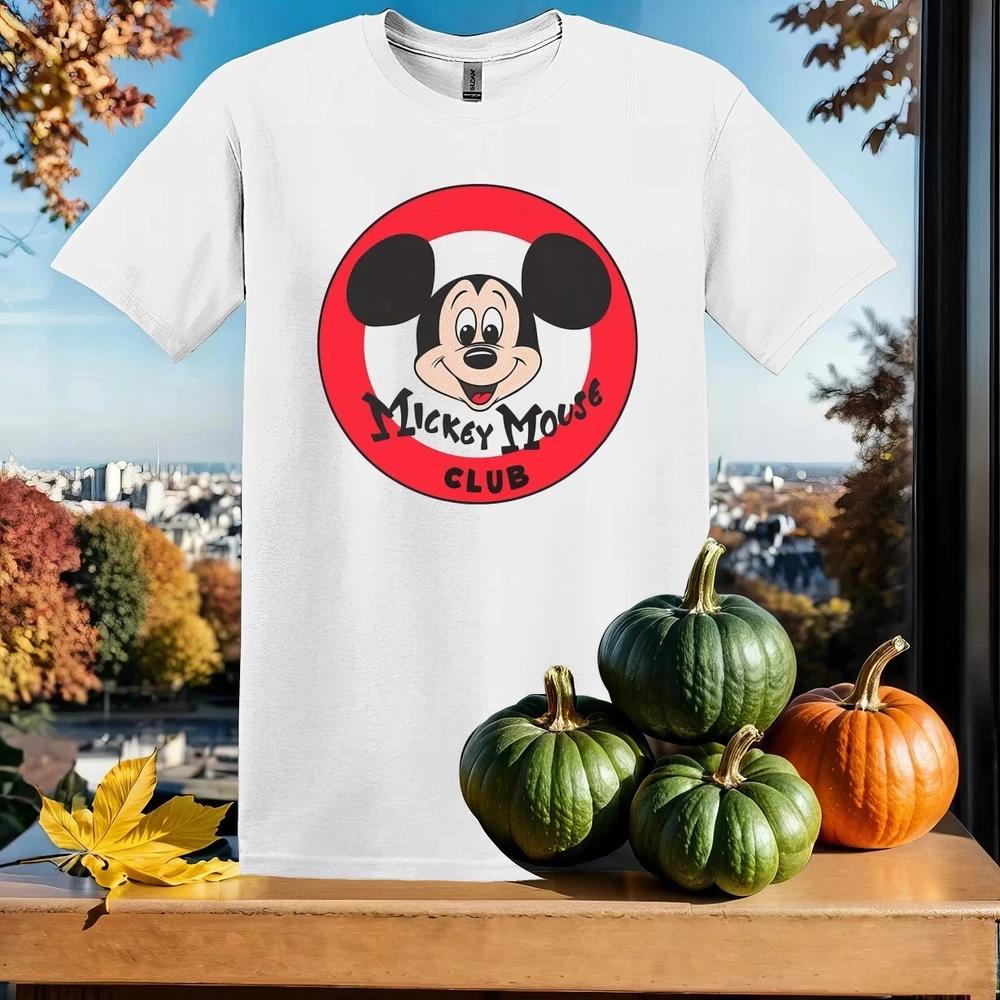 100 Mickey Mouse Club Logo Graphic White TShirt Size S4XL S