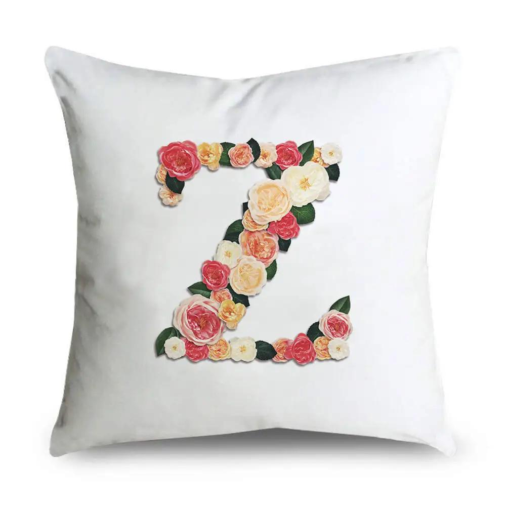 

Подушка Домашний декор Стул Наволочка Свадебные украшения Чехлы для подушек Розовый цветок Письмо Диван Автомобиль 40x40cm