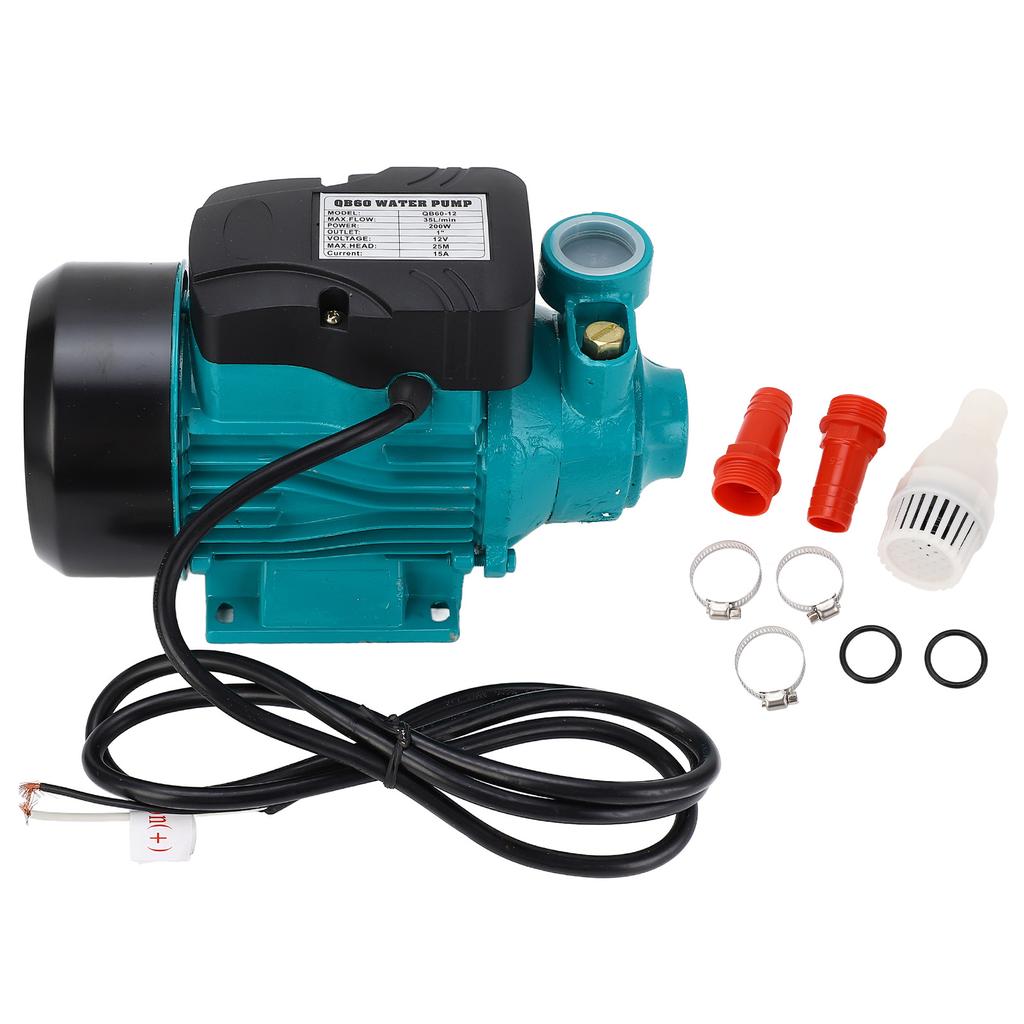 Solar DC Vortex Pump 200W 3200RPM 35LPM Large Flow 25m High Lift Vortex Self Priming Pump