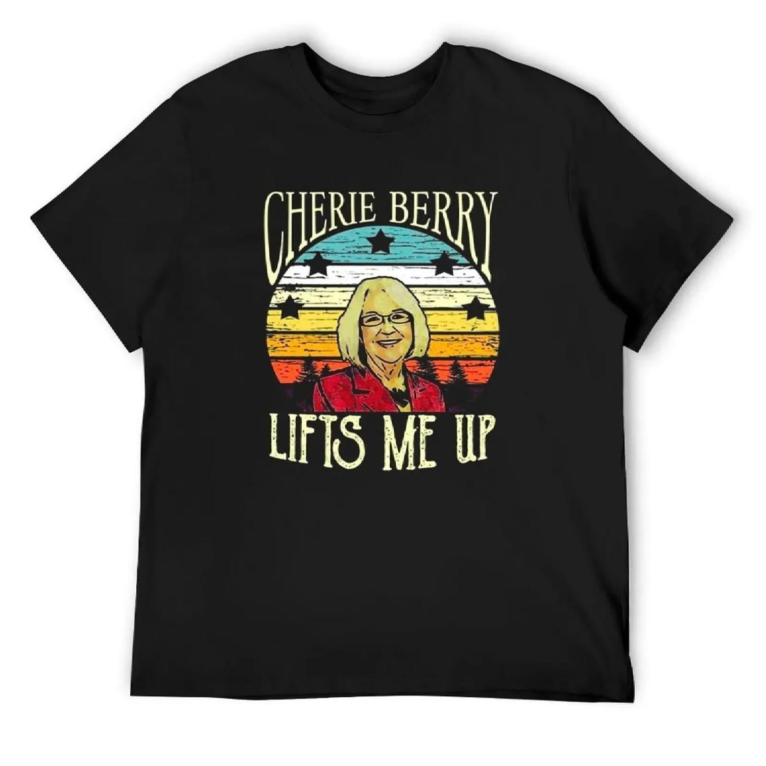 cherie berry lifts me up, Cherie berry, elevator T-Shirt T-shirts man luxury designer Man t-shirt slim fit t shirts for men S