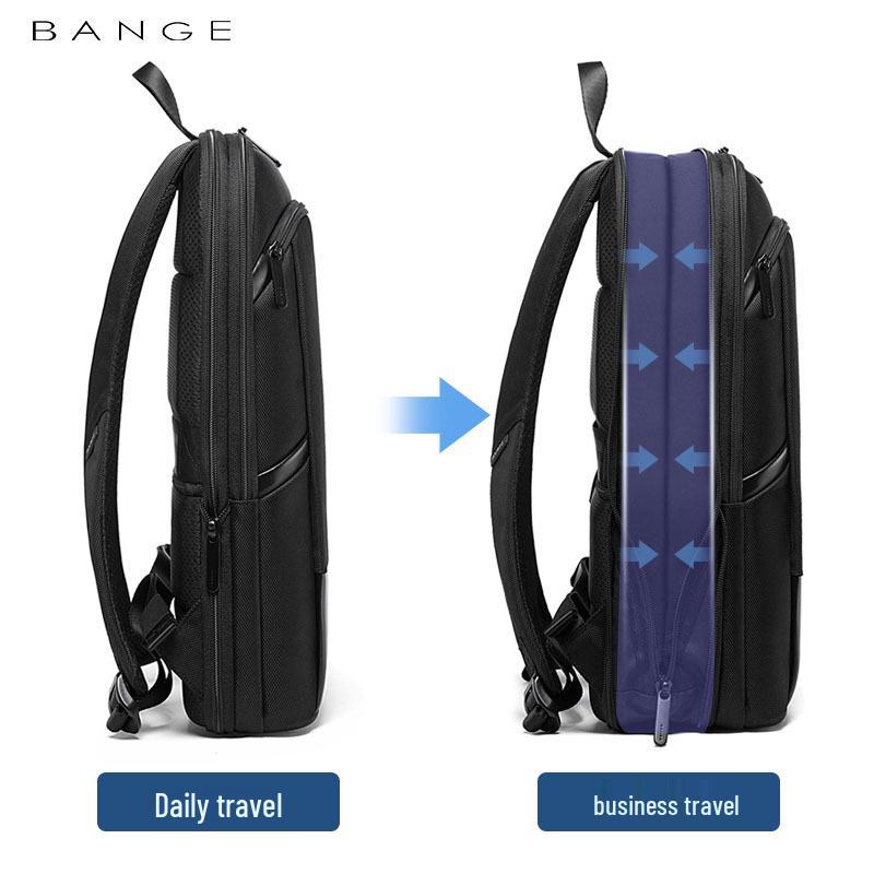 Bange Men's 17-Inch Korean Style Expandable Laptop Backpack, Lightweight Oxford Cloth