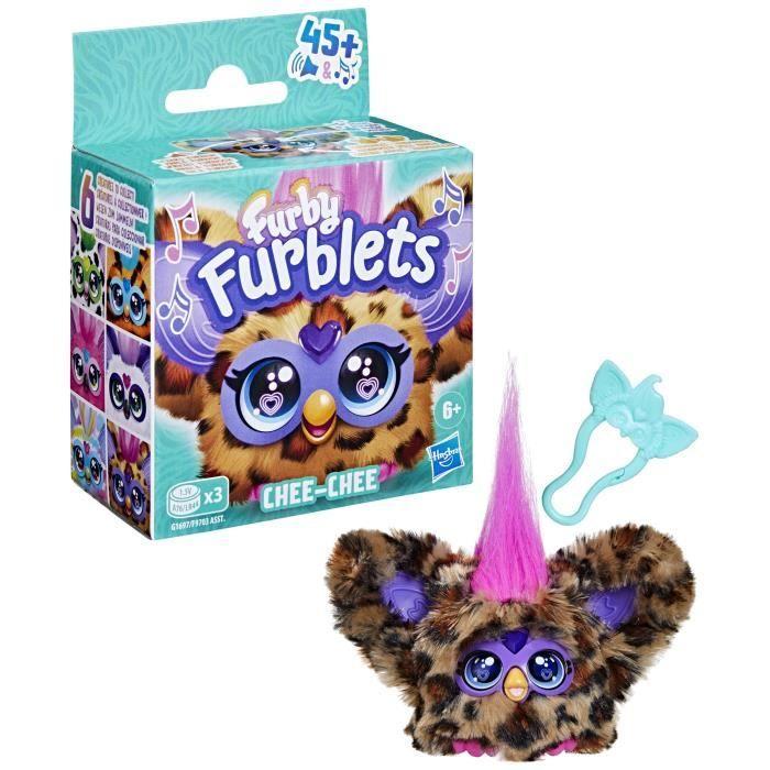 Furby Furblets Chee-Chee, Mini peluche électronique pour filles et garçons, plus de 45 sons, à partir de 6 ans, Hasbro
