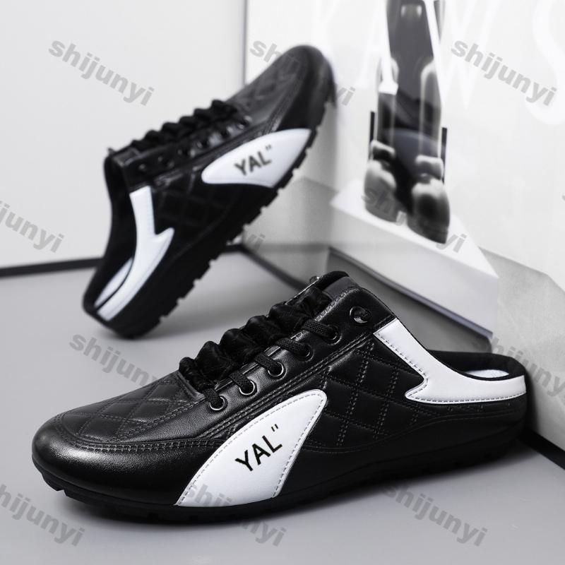 Fashion Men's Fashion Soft-soled Half Slippers Men Trendy Casual Shoes Soft Sole Non-slip Shoes New Outdoor Walking Shoes Zapatos Hombre
