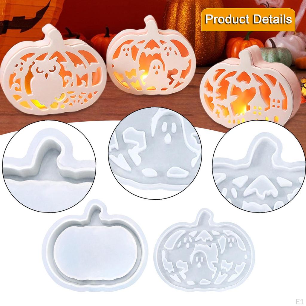 Pumpkin Lamp Silicone Models Candle Making Decorations Crafts Lantern Shade Tealight Holder