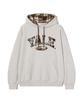 Check Two-Tone Arch Hoodie_Oatmeal