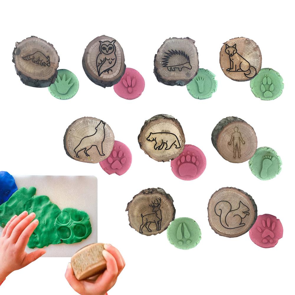 Штамп  Следы Животных  Мини Арт Штампы Штампы для Хендмейда Деревянный Штамп Штамп  Лапа Животного  Арт Штампы Креативный Штамп  Следы  Для Детей