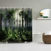 Natural Scenery Coconut Trees Bathroom Landscape Shower Curtain Waterproof With 12 Hooks Home Deco Free Ship