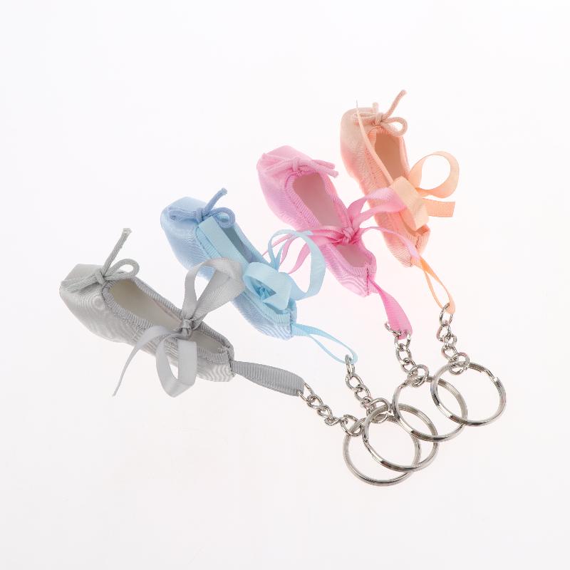 Mini Ballet Shoes Keychain Handmade Bag Pendant Cute Phone Lanyard Charm Lovely Accessory for Girls Daily Decoration Gift