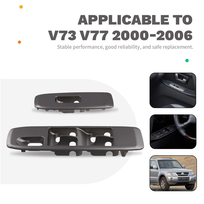 MR604166 8619A040HA Power Window Switch Panel 1 Pair For Mitsubishi Pajero/Montero V73 V77 00-06 Front Door Window Bezel