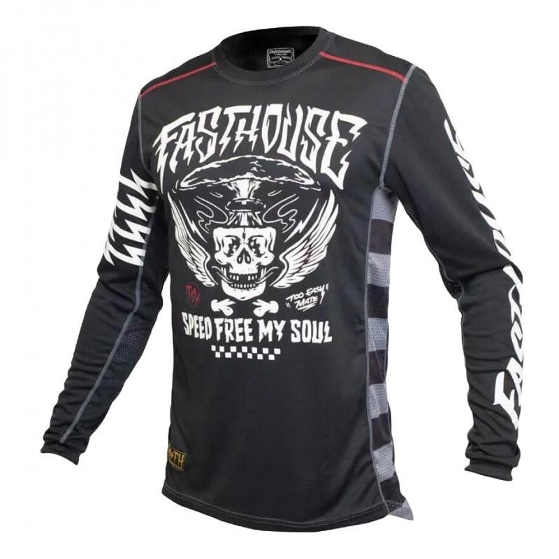 Long-sleeved Riding Suit Downhill Quick-drying T-shirt Mountain Off-road Bicycle L