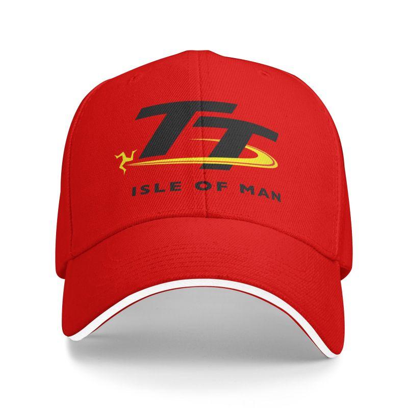 Isle of Man TT Races Motorcycle Print Baseball Cap Vintage Sandwich Bucket Caps Unisex Adjustable Snapback Cap Dad Hat Golf Hats