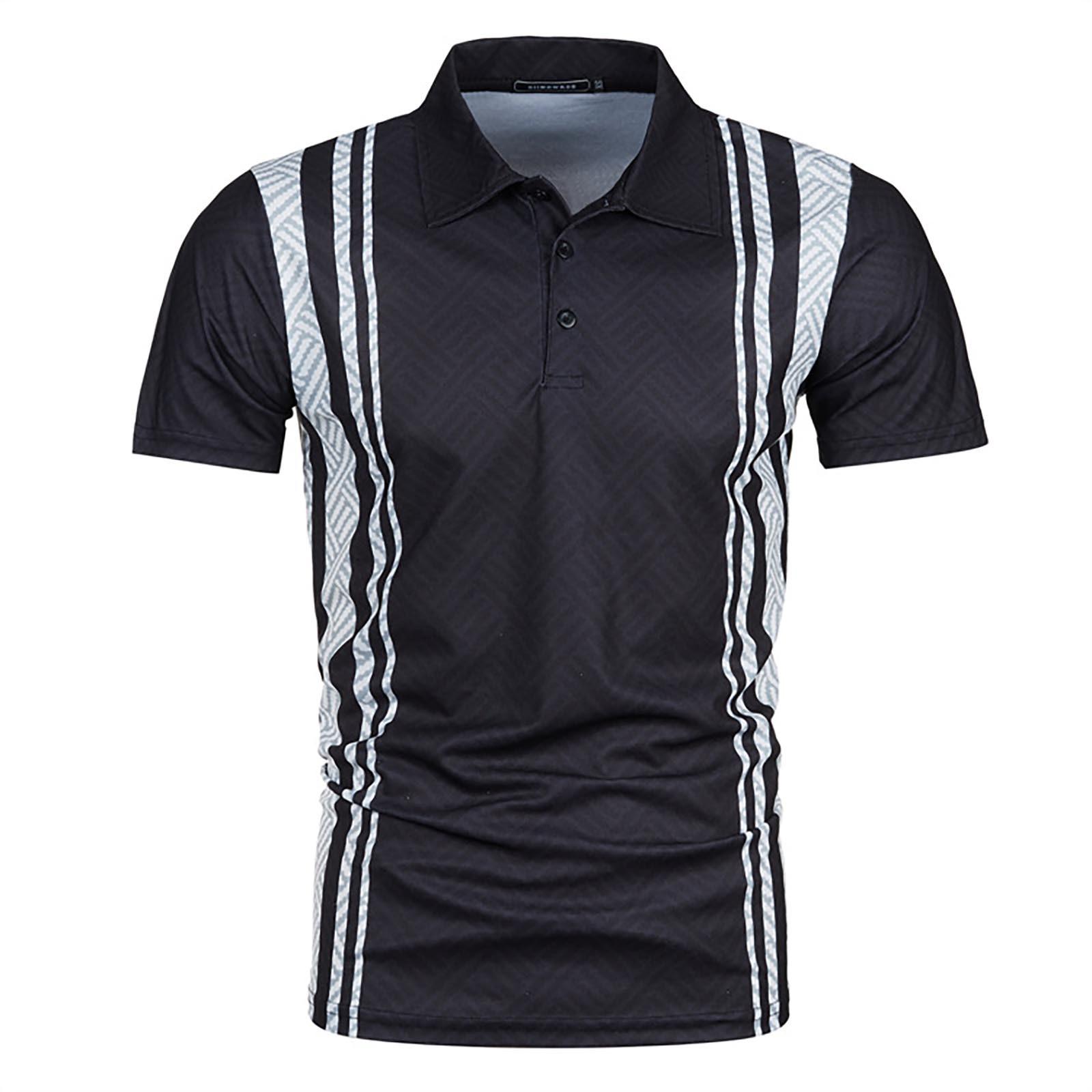 Новая мужская летняя модная повседневная рубашка-поло с 3D-принтом и лацканами — фото 3
