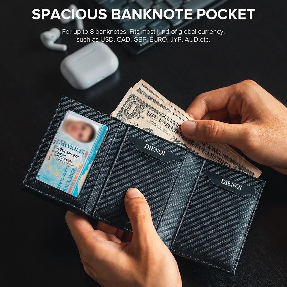Rfid Blocking Smart Wallet Credit Card Holder Aluminum Metal Case Cardholder PU Leather Pop up Wallets Slim Cardholder for Men