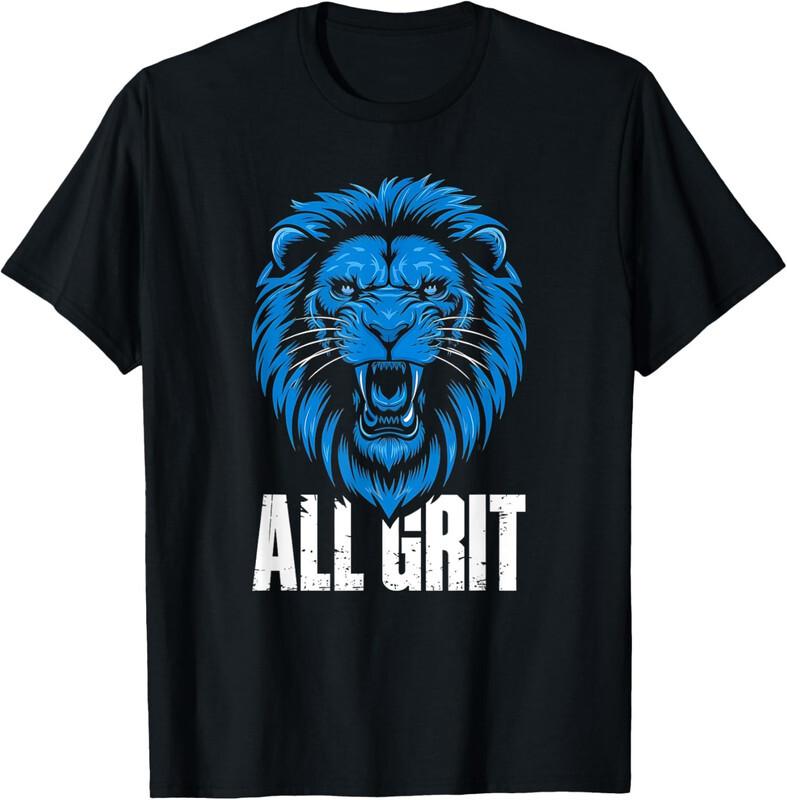 All Grit Lion Lovers Retro Vintage Style Detroit Gift Unisex TShirt Unisex T-Shirt XL