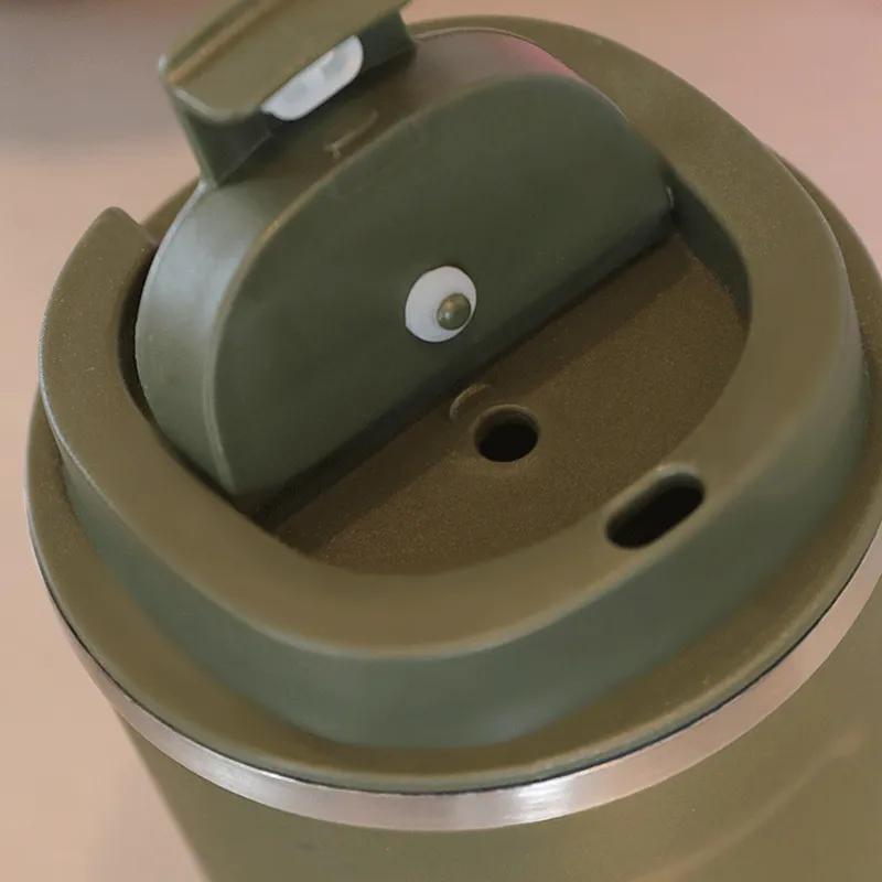 Double Layer Vacuum Temperature Insulation Intelligent Coffee Cup Outdoor Anti Drop Portable Insulated Cup Stainless Steel Cup Customized Logo Ya923