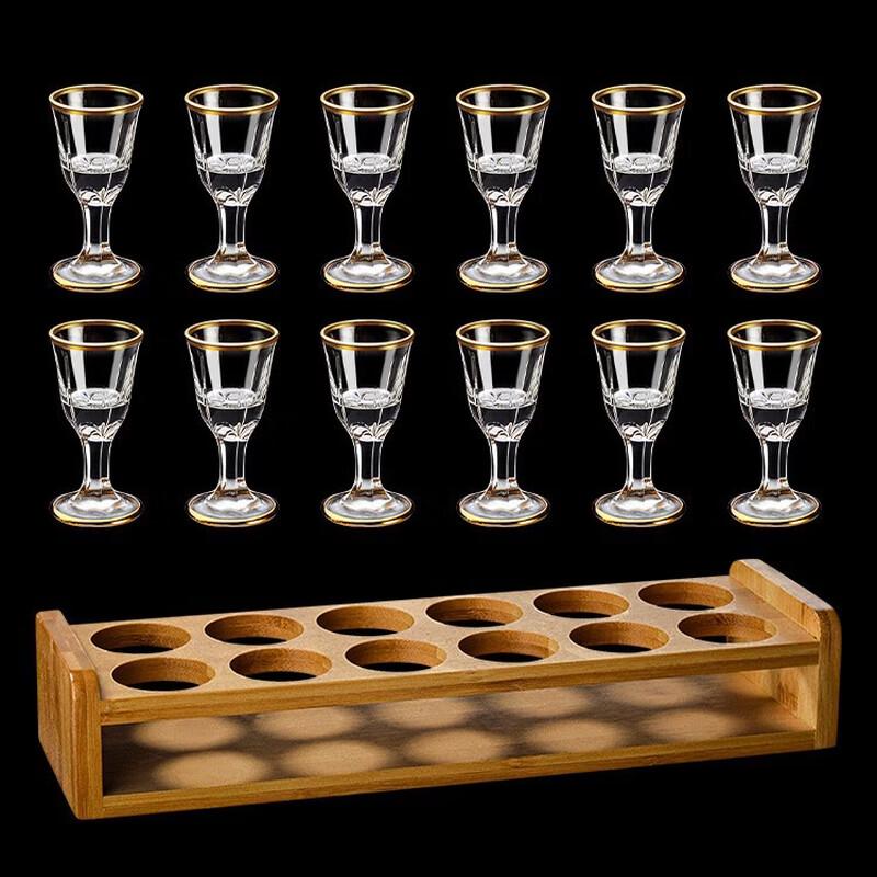 Shangqi Gold Rim Baijiu Glass and Decanter Set
