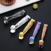 Retro Rose Pattern Ice Cube Clip 304 Stainless Steel Mini Food Tongs (BPA Free, No FDA)