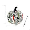 Resin Pumpkin with Cranium Print Freestanding Graffiti Figurine Glossy Halloween