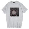 Dark Gothic Short Sleeve T-shirt Cute Cartoon Girl Streetwear Simple Casual Top Retro Loose E-Girl Summer Short Sleeve T-shirt