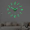 Note Clock Acrylic Wall Clock Study Entrance Wall Clock Decorative Wall Sticker Clock Luminous Nordic Style Fashionable Silent