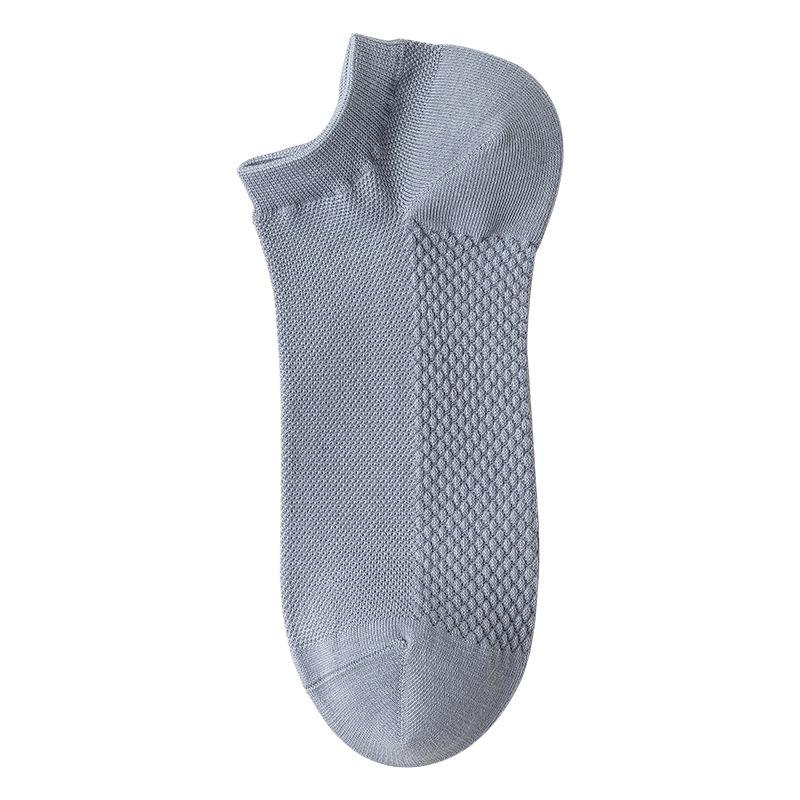 Men's Summer Thin Mesh Cotton Sweat Absorbing Deodorant Shallow Mouth Boneless Boat Socks