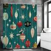 Christmas Christmas Decoration Pattern Shower Curtain, Bathroom Decoration Shower Curtain, Waterproof Shower Curtain with Hooks