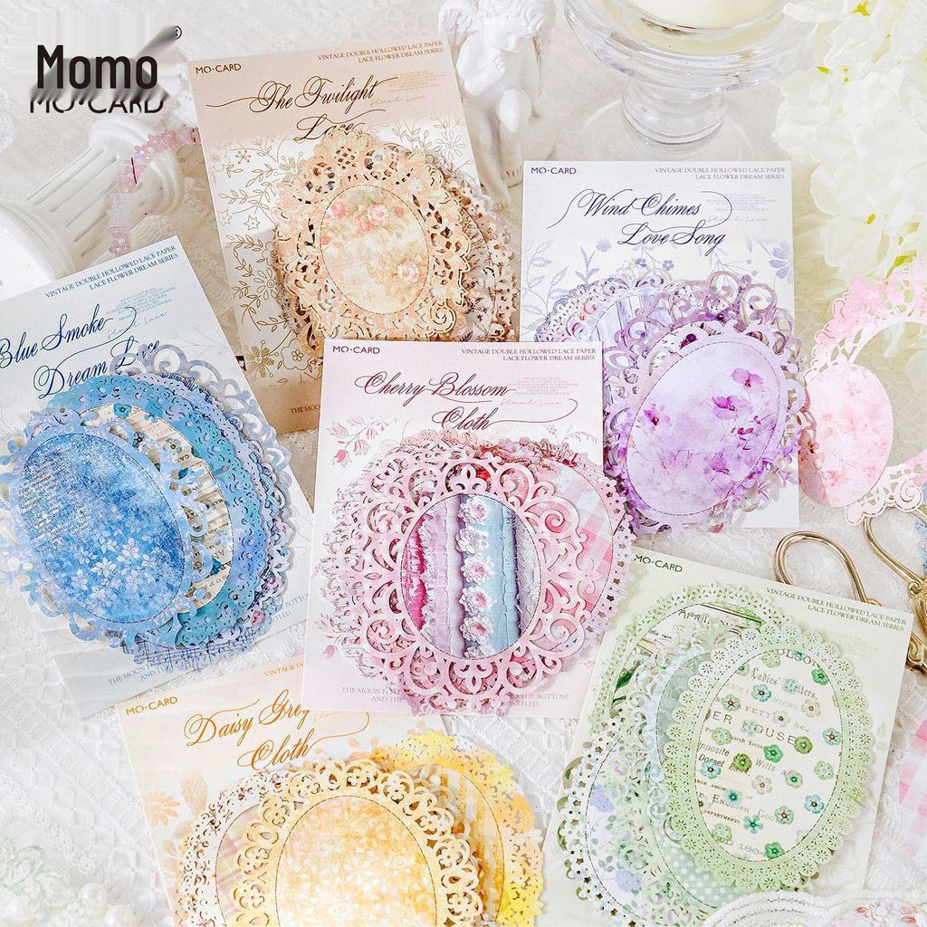 MòMòBái Kraft Paper Hollow Lace Floral Dream Series - 6 Styles for Journal Collage Decor