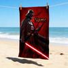 Custom Name Darth Vader Lightsaber Stylish Digital Printing Beach Towel Quick‑Drying Absorbent Blanket for Beach Pool Gym Travel