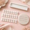 Handmade Pottery Alphabet Stamping Tool with 10 Number Upper Lower Case Clay Stamp  Studio Work
