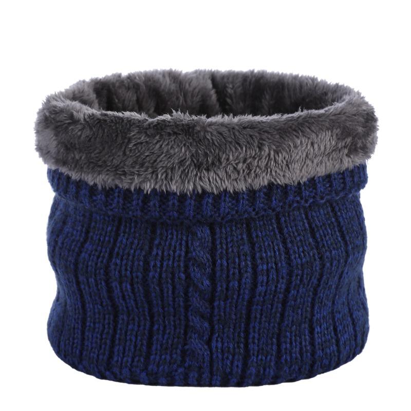 Autumn and Winter Double-layer Velvet Scarf Solid Color Outdoor Couple Riding Warm Neck Cover Neck Cover