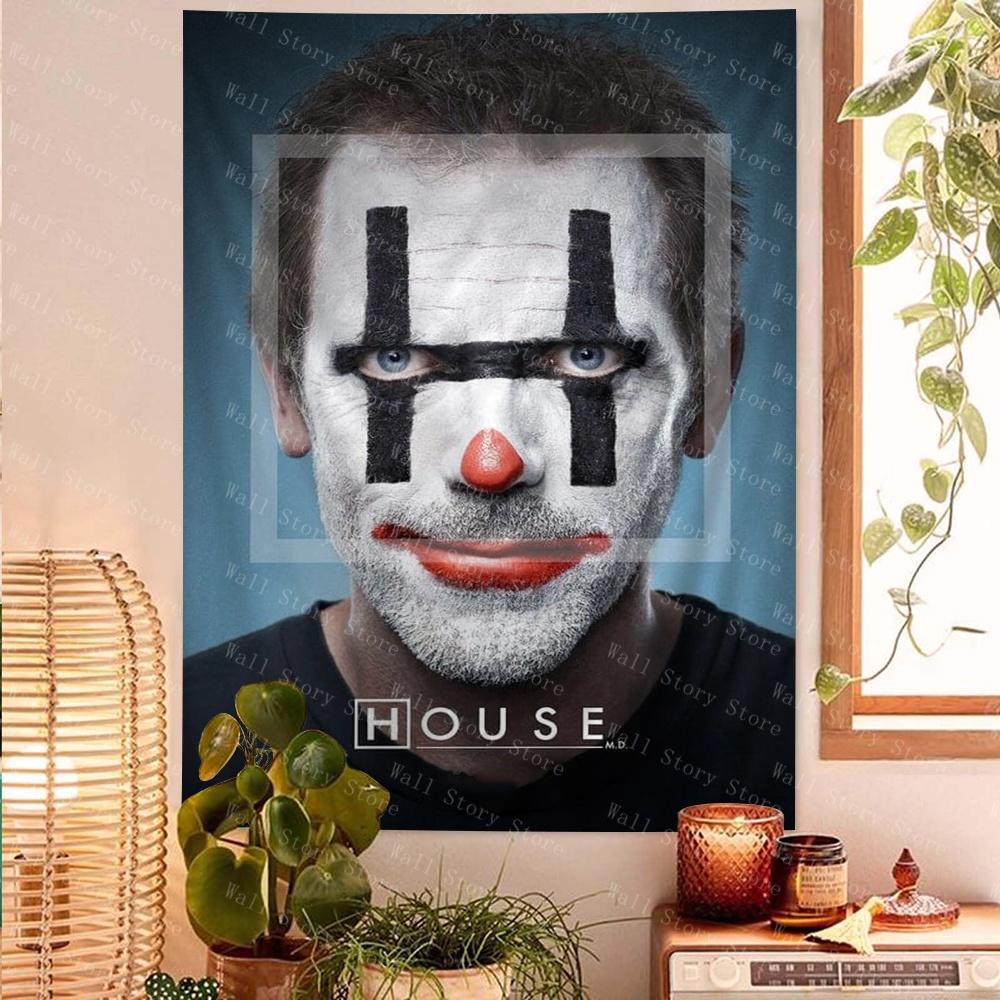 House MD TV Printed Large Wall Tapestry Wall Hanging Decoration Household Decor Blanket Living Room Tapestry Bedroom Tapestry