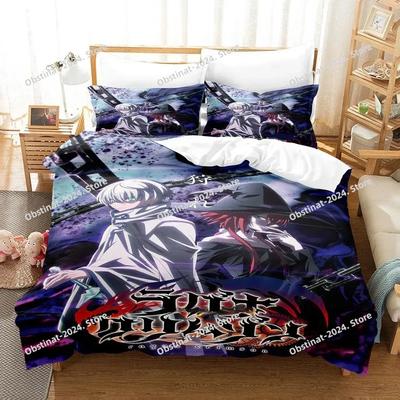 Anime Ragna Crimson Bedding Set Single Twin Full Queen King Size Teenager Bedroom Sheet Set 3D Print Anime Bed Sheet Set