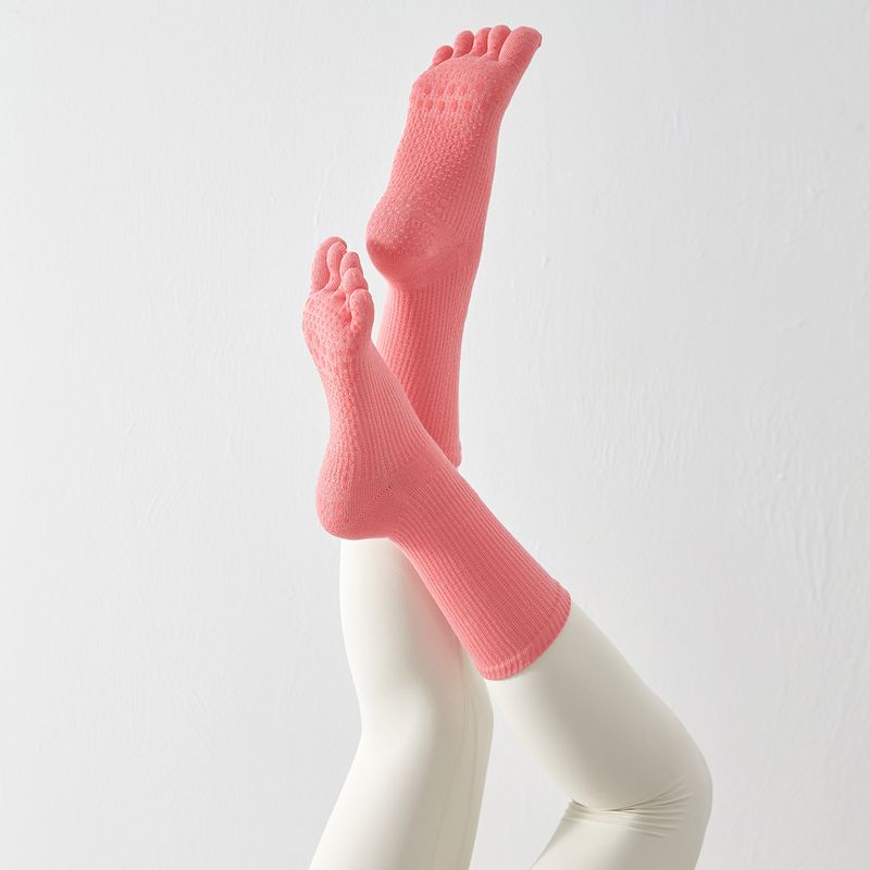 

Toe Socks Yoga Socks Cute Style Non-Slip Professional Women Tube Five-Finger Socks Pilates Special Shoes Summer Thin Pink