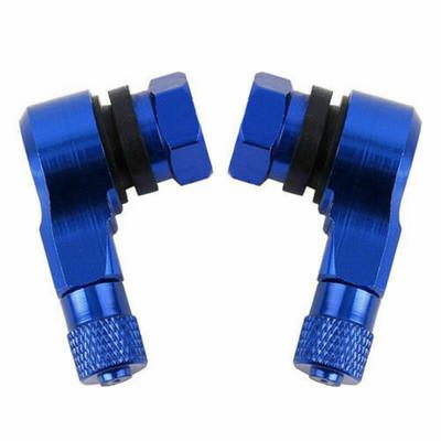 2PCS CNC Motorcycle 90 Degree Angle Wheel Tire Stem Tubeless Valve Aluminum