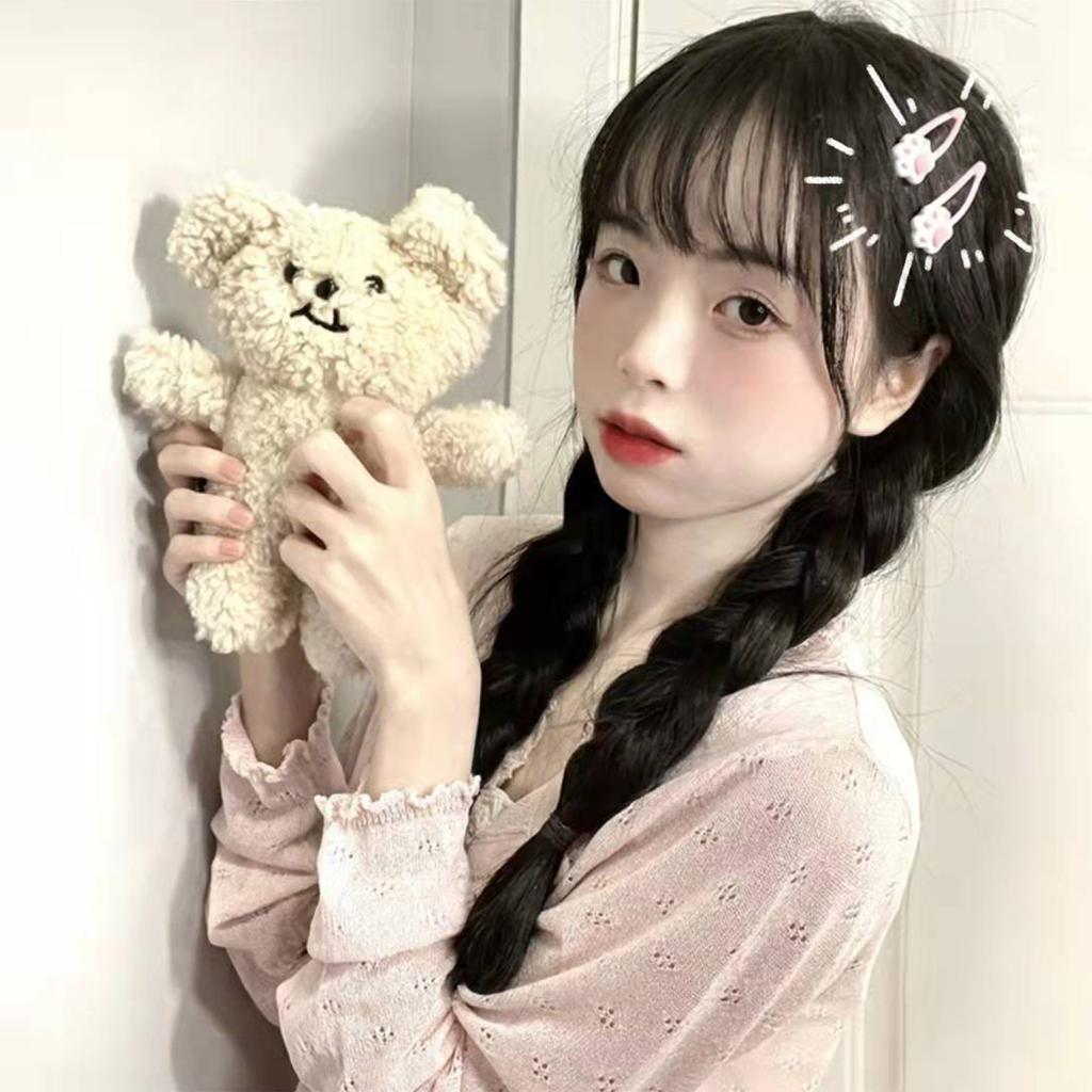 Y2k Snap Hair Clip for Hot Girls Colorful Cartoon Cat Paw Shape Hair Barrettes Sweet Metal Barrettes for Teens Girls