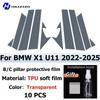 Für BMW X1 U11 -2025 B- und C-Säulen-Schutzfolie TPU Kratzfest Fingerabdruckresistent Vinyl-Aufkleber für Türverkleidung