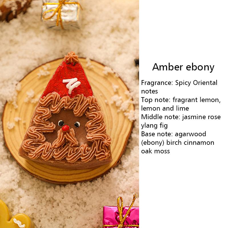 

1PC Scent Candles Gifts Brown Red White Table Decor Aromatherapy Candles Creative Santa Claus Cake Candles Christmas