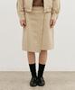 Artid Wrap Pocket Midi Skirt_Beige