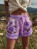 Pantaloncini Casual da Donna con Stampa Floreale Retrò Europei e Americani 2025