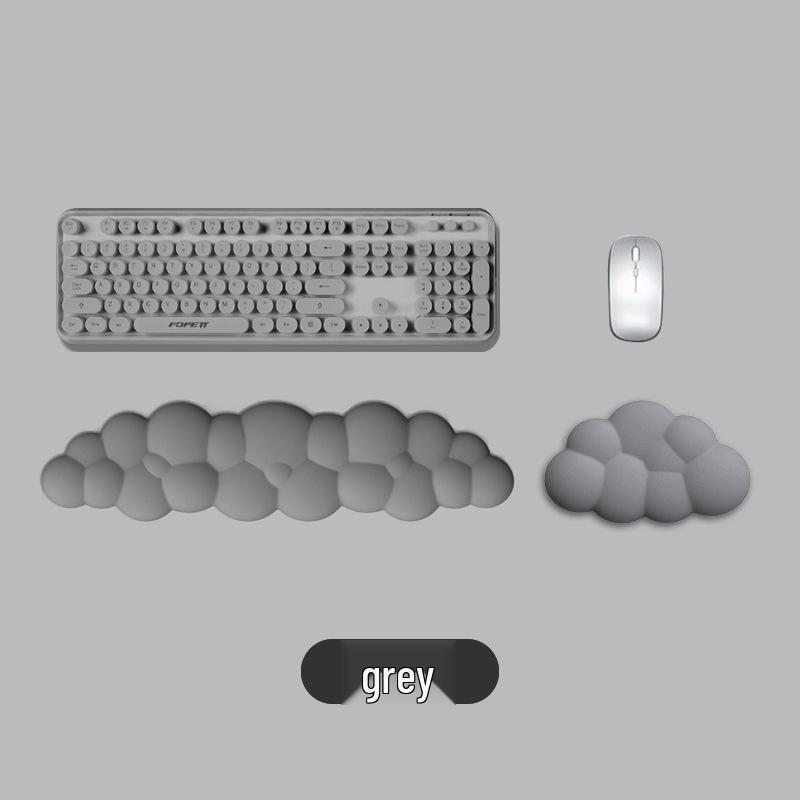 Cross-Border Cloud Memory Foam Keyboard Wrist Rest - Large Non-Slip Desktop Support