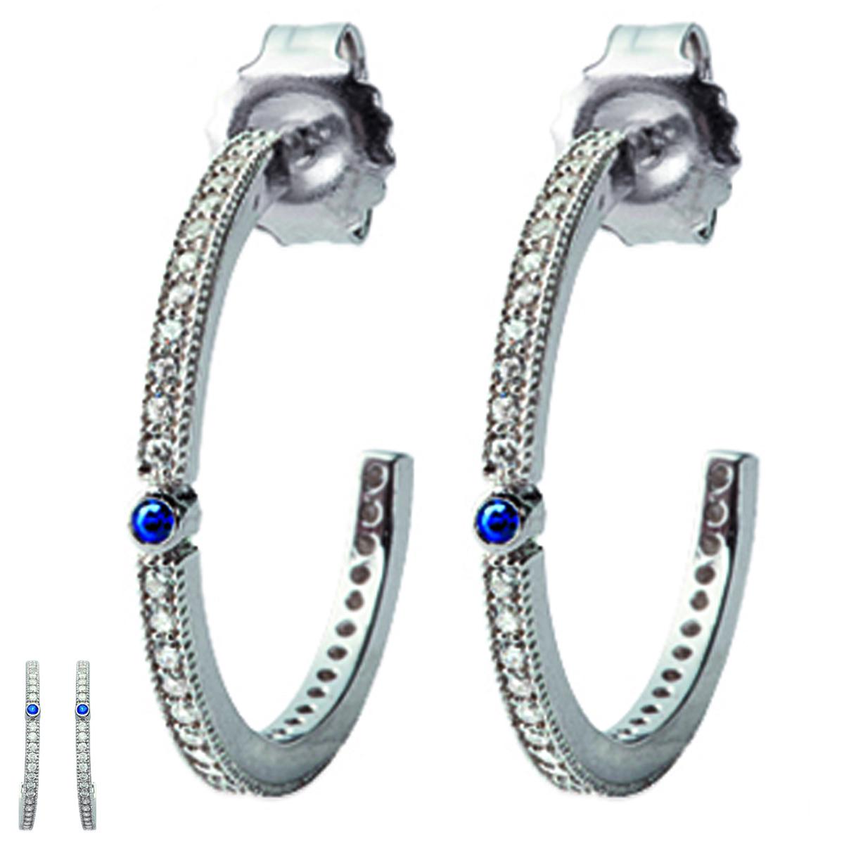 

Les Trésors De Lily [L6673] - серебряные обручи Sissi с белыми сапфирами.