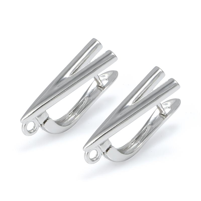 Silver Color Brass Earring Hooks for DIY Jewelry Making Handmade Silver Color Jewelry Accessories Findings Eawires