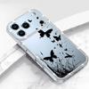 Diamond Case For iPhone 17 Pro Max Crystal Butterfly Print Clear TPU Silicone Soft Cover For iPhone 16 Pro Max 15 14 13 11