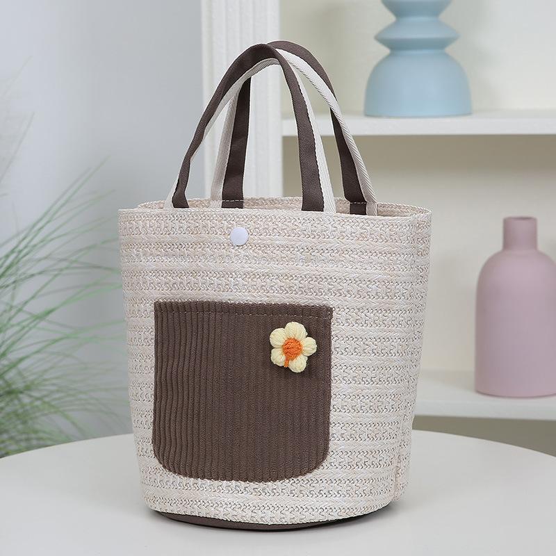 

Модная многосекционная плетеная сумка-тоут из соломы, портативная, большой вместимости, для покупок, для путешествий A3