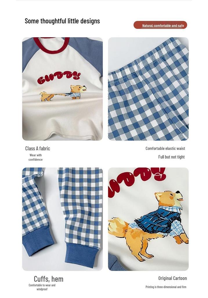 Kids' Pure Cotton Long Johns Set - Warm Autumn/Winter Thermal Underwear for Girls and Boys