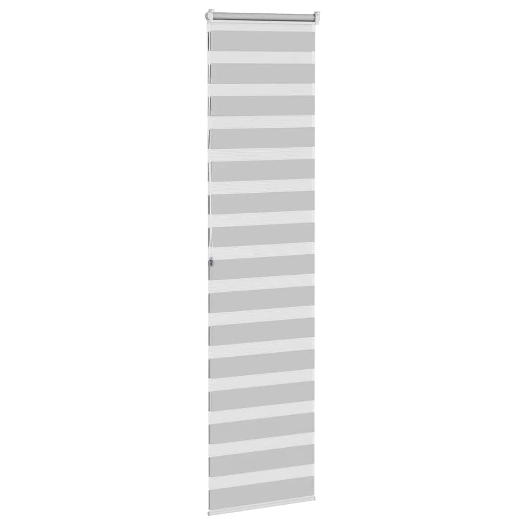 Zebra Roller Blind, Light Grey, Fabric Width 60.9 Cm, Polyester
