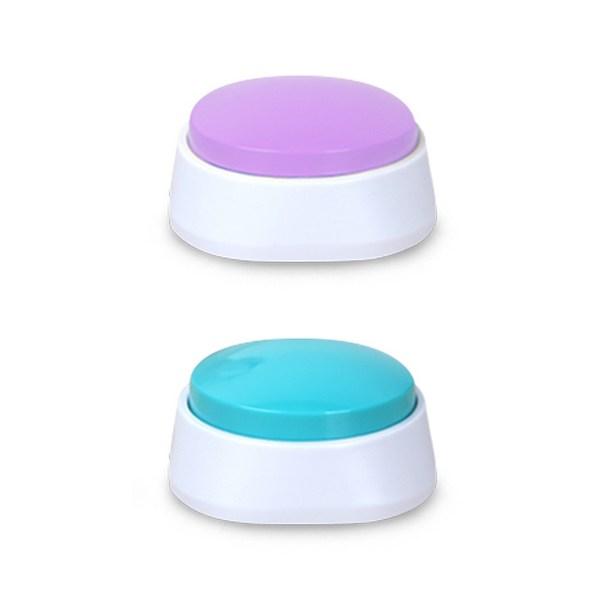 Set de 2 butoane de înregistrare pentru câini, clopoțel pentru câine, clopoțel de limbă, clopoțel de tratare pentru învățare educațională, R79114A (violet de menta)