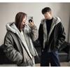 New Winter Hooded Loose Versatile Cotton-padded Clothes Fashionable Velvet Thickened Men's and Women's Down Cotton Clothes Warm Jacket