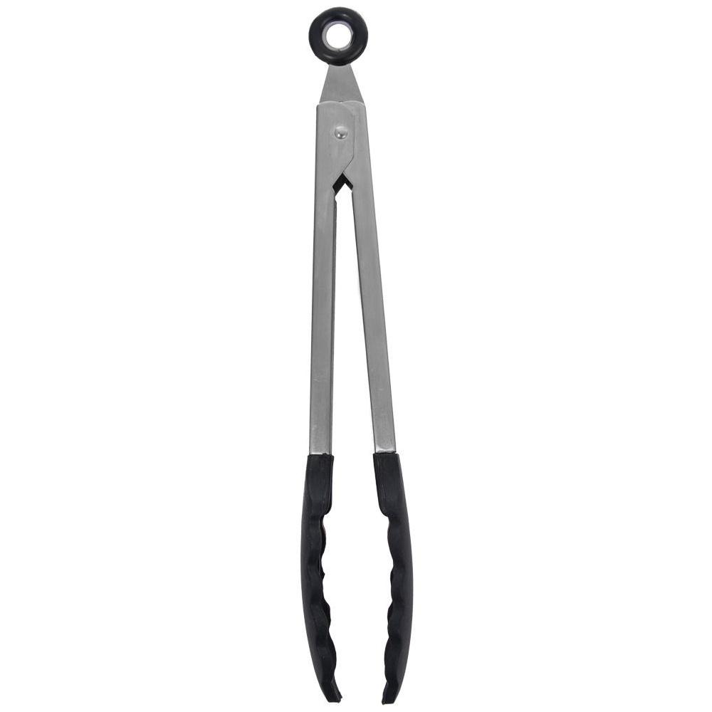 Stainless Steel Kitchen Tongs with Silicone Tips 35cm