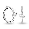 LeCalla S925 Sterling Silver Jewelry Celtic Love-Knot Hoop Earrings for Teen Women